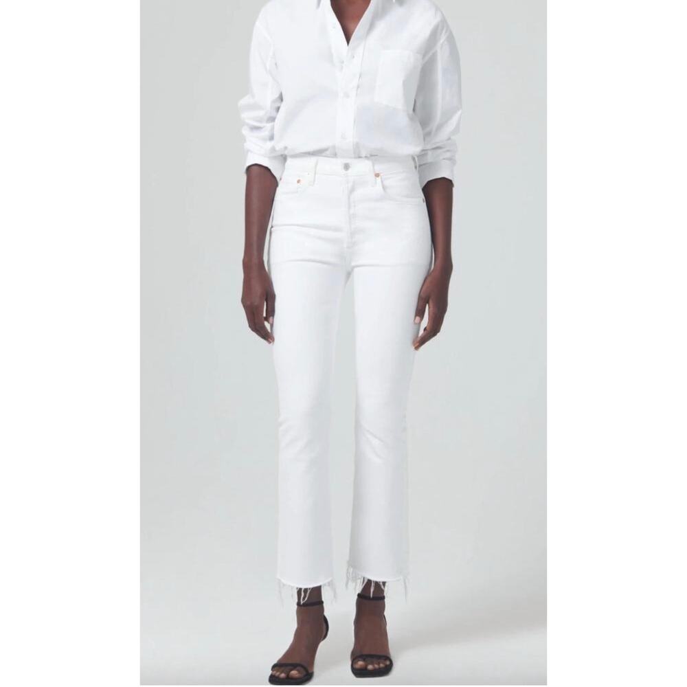 Citizens of Humanity Isola Cropped Boot Plaster White 28